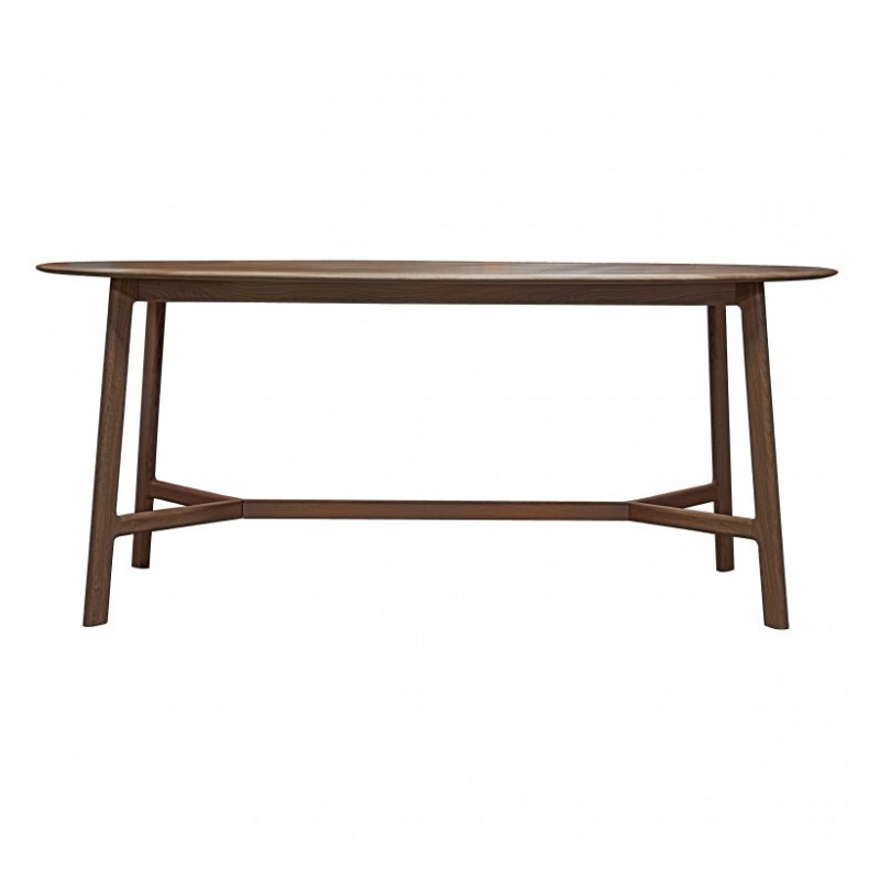 GA Madrid Oval Dining Table Walnut